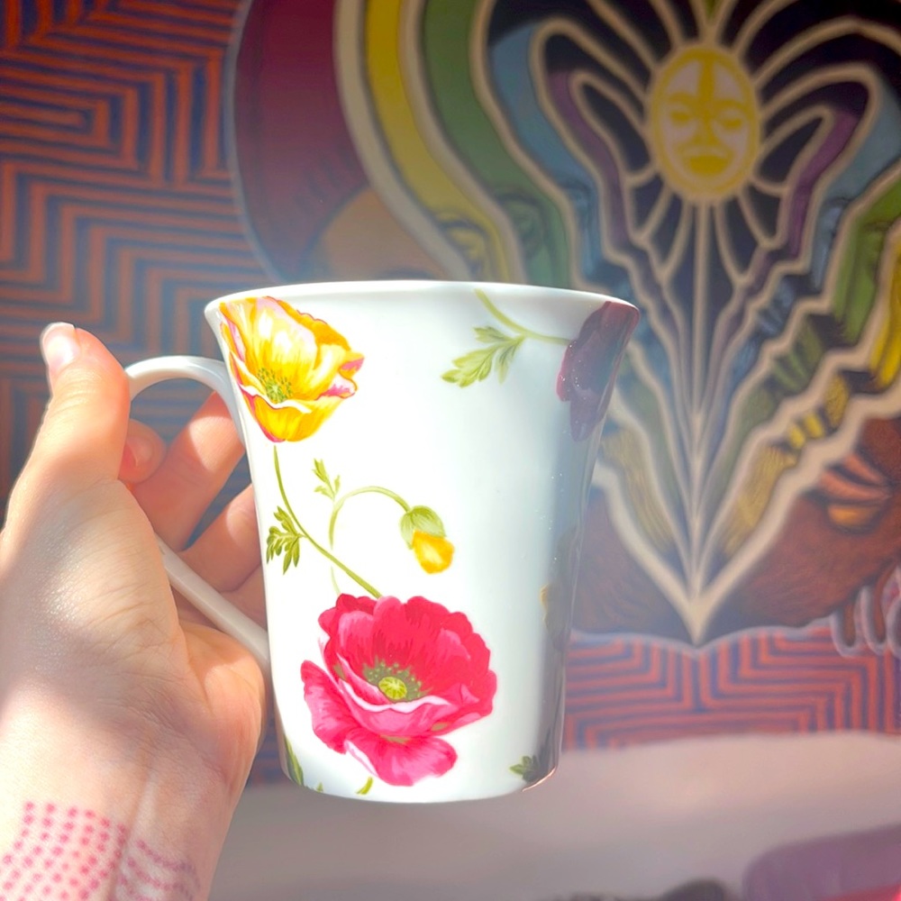 222 Fifth PTS International Fine China Floral mug